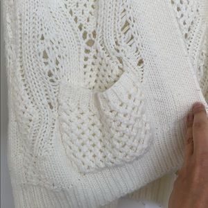 Cable knit long sweater